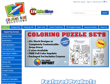 Tablet Screenshot of coloringbooksolutions.com